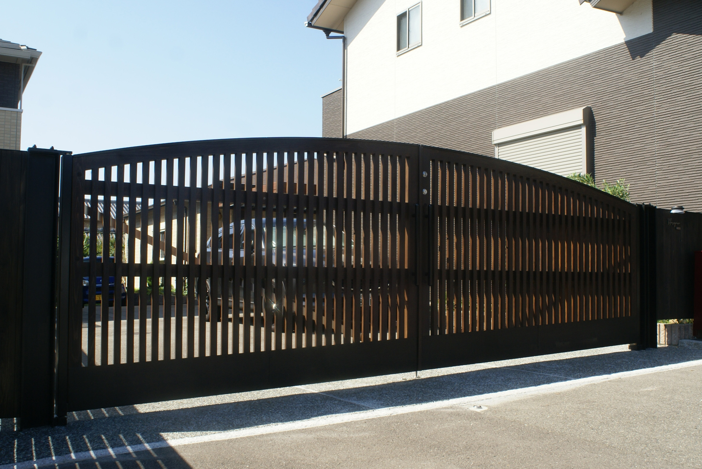 大型格子門扉　W５０００×H１３００～１６００